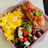 Good morning 😍💕butter toasted sourdough bread (last pc) spicy tuna eggs mushrooms 😍😍💋💋💋|🍒lynnlicious🍒さん