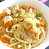 すき焼きのタレで作った焼きうどん|ひなつぶさん