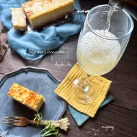 ブルーチーズケーキとシードルで