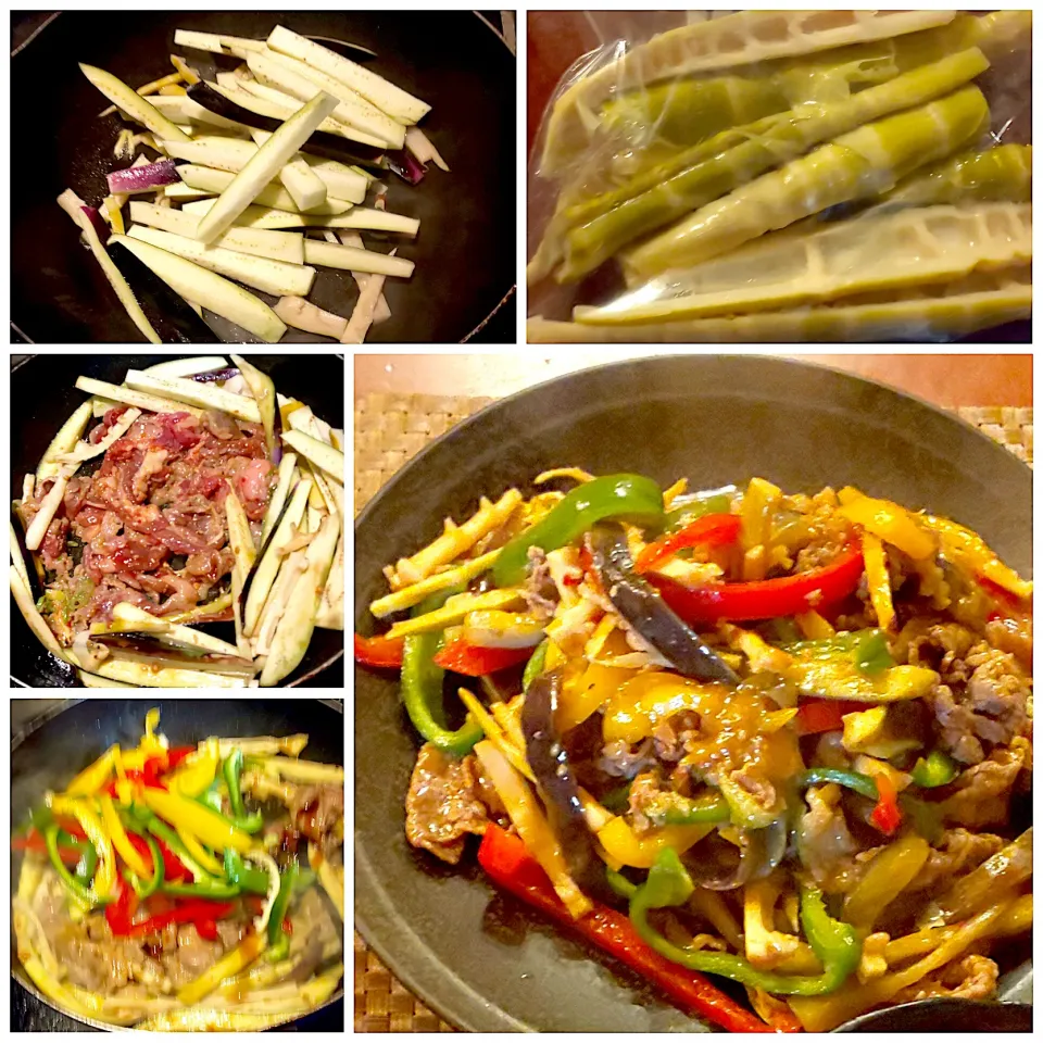 Pepper steak & Fried eggplant with Oyster Sauce✨青椒牛肉絲とナスのオイスターソース炒め|🌈Ami🍻さん