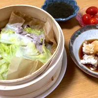 レタスと豚肉の重ね蒸し|さおりさん