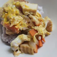 ☆昼☆厚揚げでかさ増しカツ丼(笑)|ｼｮｺﾗさん