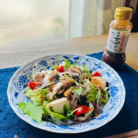 ほぼ玉ねぎなすだちポン酢で豚しゃぶサラダ🥗|さとみこさん