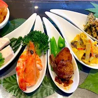 中華コースの前菜6種😋✨