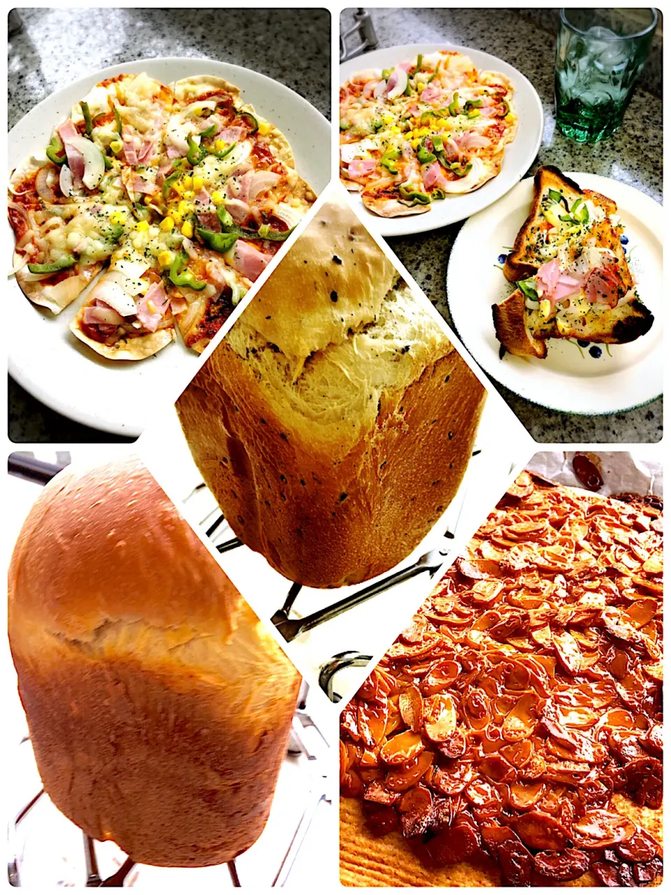 黒胡麻食パン&生クリーム食パン🍞その他色々…|ヨウコさん