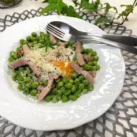 ひろりんさんの料理 採りたてグリーンピースでサイゼリアの青豆サラダ風🫛