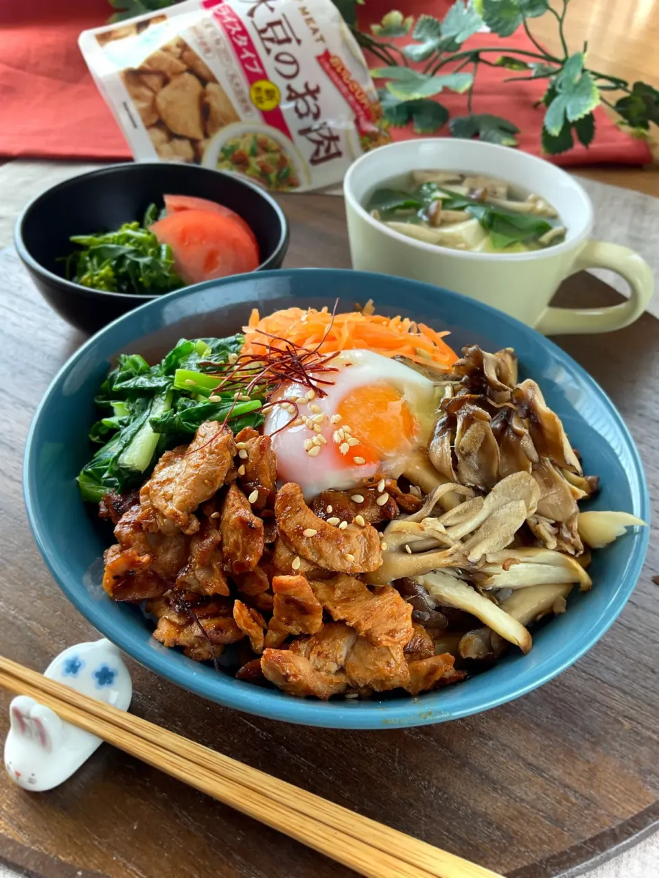 大豆ミートdeキノコ入りビビンバ|スイーツポテトさん