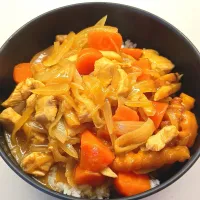 チキンカレー Japanese chicken curry rice bawl, with leftover McDfries|Jorge Bernal Márquezさん