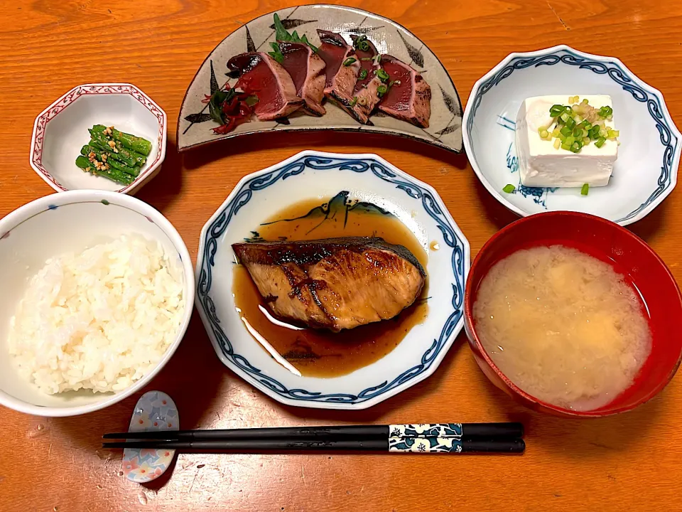 ブリの照り焼き&鰹のタタキ|マイさん