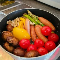 今夜の食事でヘルシーアヒージョ| motohiroさん