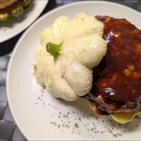UFOズッキーニでバーガー風ハンバーグ|chiaraさん