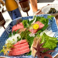 刺し盛り(イカ＆中トロ)➰🍶😋|ナムナムさん