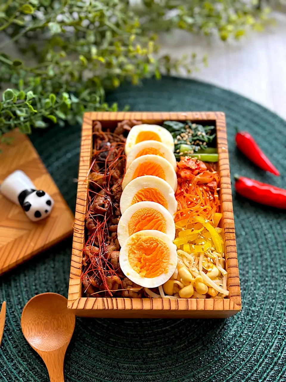 牛肉の甘味噌炒めでビビンバ弁当|マーブルさん