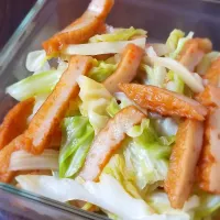 キャベツとさつま揚げの煮物|ぱんだのままんさん