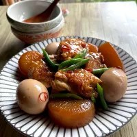 鶏肉みそ角煮風