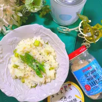 アスパラのリゾット ·͜·♡