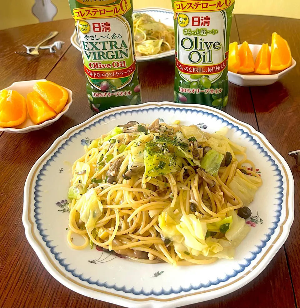 ブランチ♯アルモンデアヒージョ♯パスタ♯スパゲティ|小松菜さん