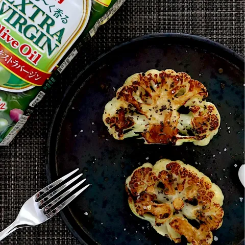 「日清やさし～く香るエキストラバージンオリーブオイル」を使ってみたSnapdishの料理・レシピ写真:焼きカリフラワー