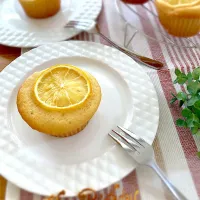 国産レモンのマフィン🍋でぽんすけさん♡お誕生日🎂おめでとうございます🎉|花🍀さん
