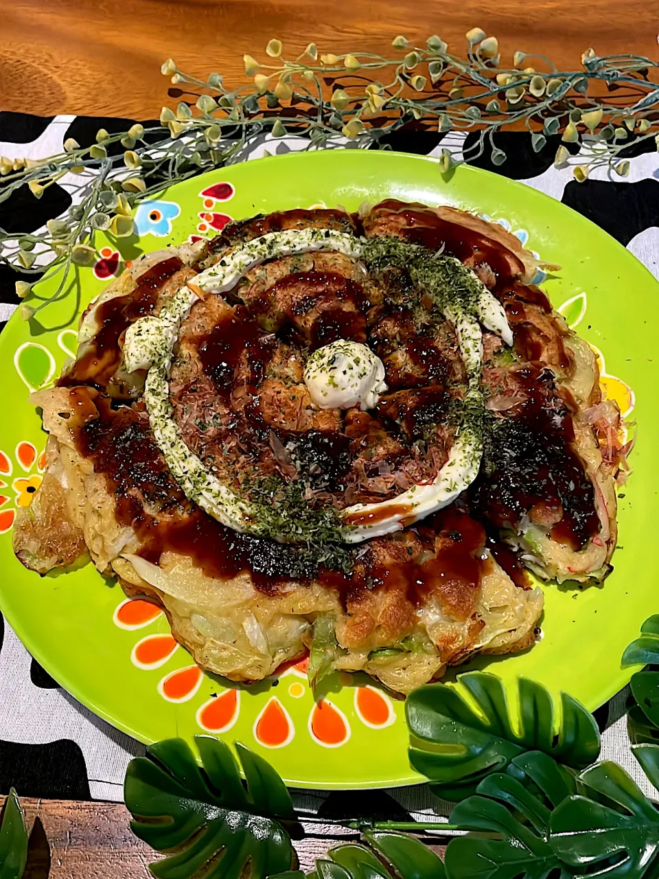 お昼ご飯⭐︎お家ご飯⭐︎お好み焼き⭐︎アルモンデ❣️|🌼はなちゃん🌼さん