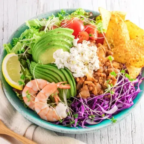 「ダイズラボ タコライス」を使ってみたSnapdishの料理・レシピ写真:タコミートのベジボウル