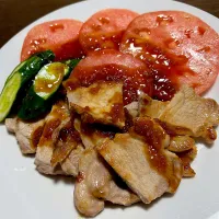 ポークステーキシャリアピンソースで|きよっさんさん