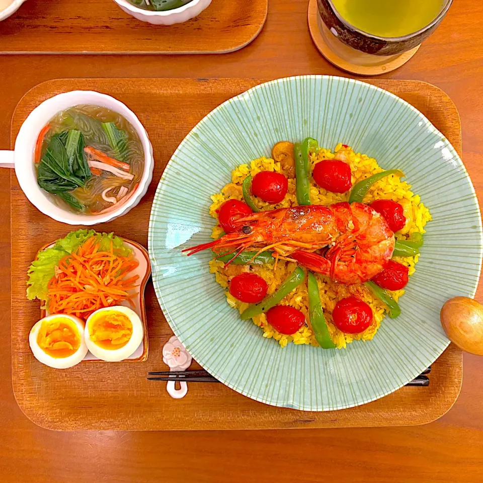 パエリアのおぼんごはん|すずさん