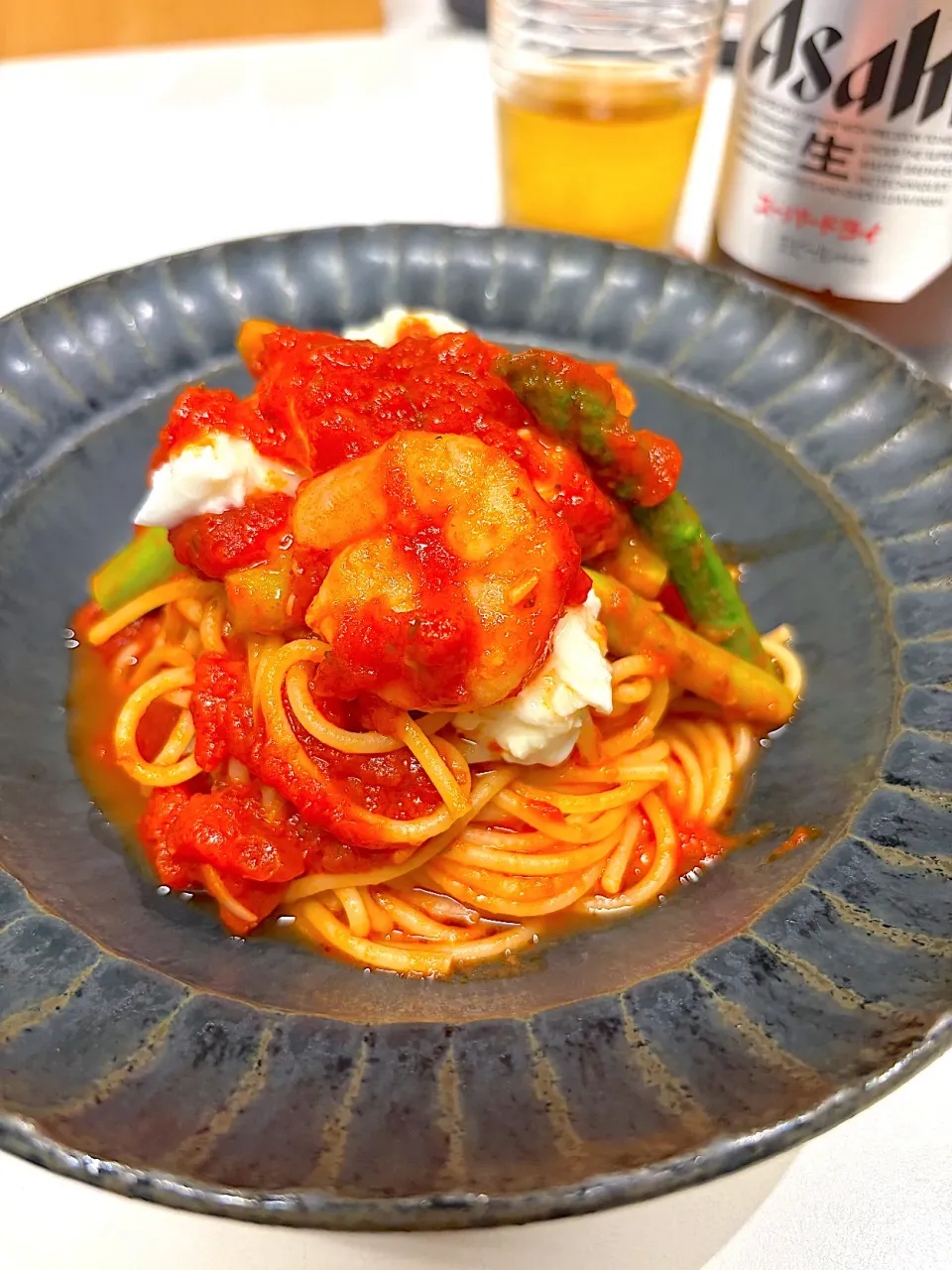 にんにくたっぷり🧄エビトマトスパゲッティ|ヲルカさん
