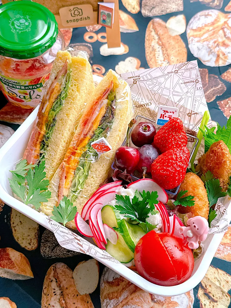 Blueberry🫐さんの料理 サルサで夏のサンドイッチ(⊹＾◡＾)ノo.♡ﾟ｡*|Blueberry🫐さん