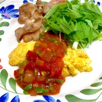 ざくぎり野菜のサルサソースつかいました。|ナタママさん