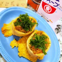 @きなこさんの料理 ひかるさんの料理 ツナごま 焼きいなり→→🔷🧀チーズの羽根つき焼きいなり🔷
