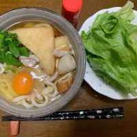 昼食　月見キツネうどん|ATさん
