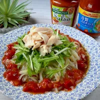 『ザク切り野菜のサルサ』冷麺🌶️