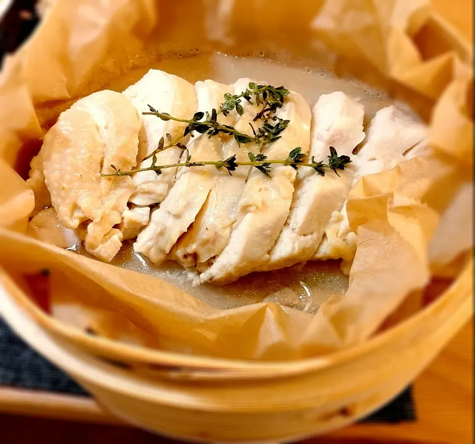 塩糀鶏むね蒸籠蒸し|みりさん