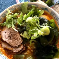 手作りチャーシューで辛ラーメン🌶️💥