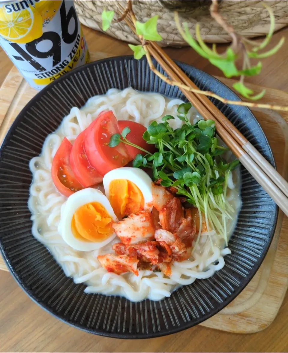 ﾋﾟﾘ辛冷やし豆乳うどん|まりおさん