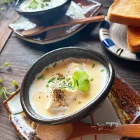 じゃがいもと豆腐の 豆乳味噌スープ|meg*ˊᵕˋ*megさん