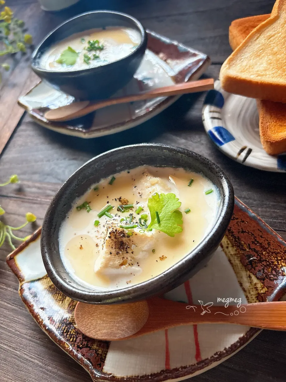 じゃがいもと豆腐の 豆乳味噌スープ|meg*ˊᵕˋ*megさん