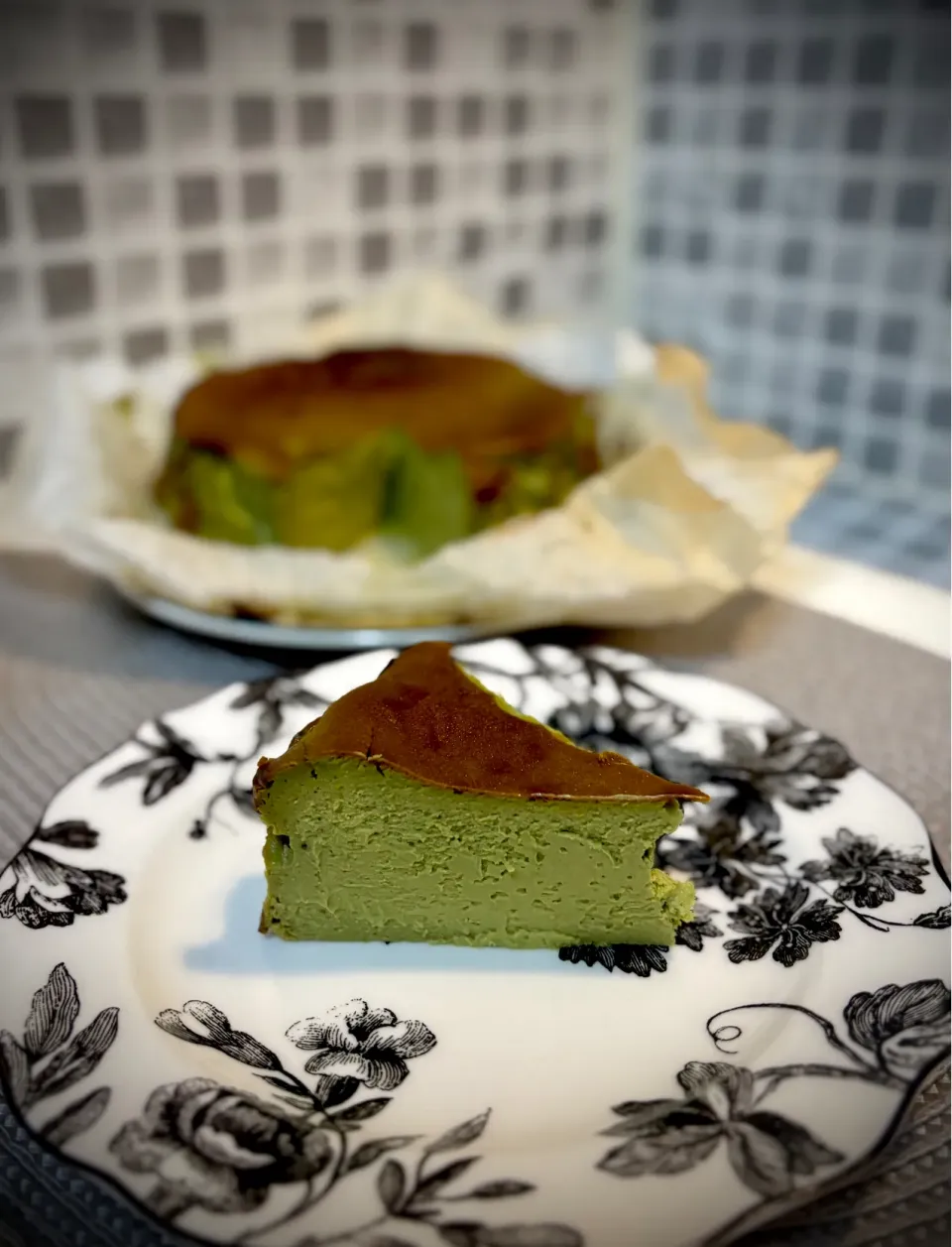 抹茶のチーズケーキ|白のパンダさん