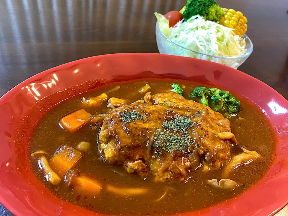 煮込みハンバーグ|単身赴任のっちさん