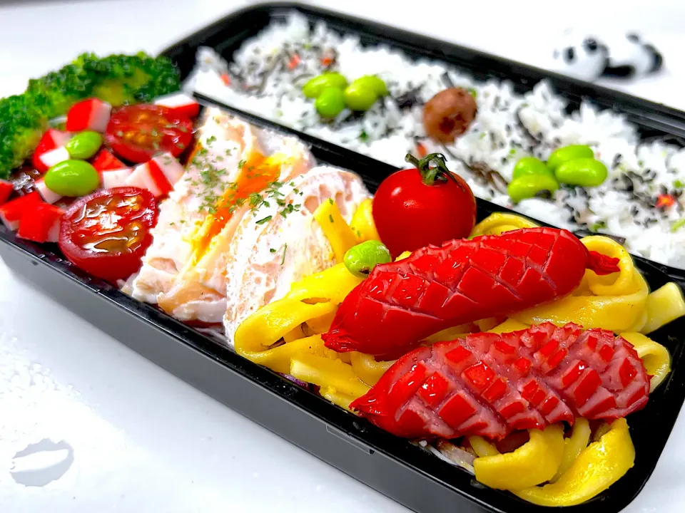 今日の弟のお弁当🍱です|パンダ🐼🐼パンダさん