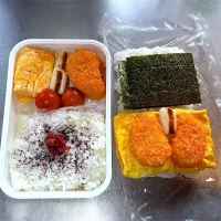 6/2  子の弁当&自分のおにぎらず|なかちゃんたまごさん