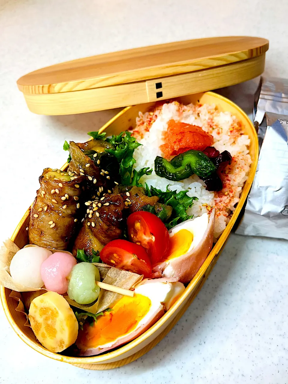 ピーマンとズッキーニの肉巻き弁当|nnnnn’koさん