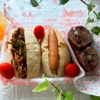 ＊0035.焼きそばパン＆ホットドッグ🌭娘ちゃんの高校生弁当🍱＊|＊抹茶＊さん