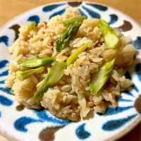 桜えびとアスパラの炊き込みごはん|deekay71さん