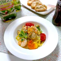 アヒージョ〆パスタ