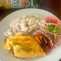 ランチ♯納豆オムレツ♯日清オイリオ♯エキストラバージンオリーブオイル♯オリーブオイル|小松菜さん