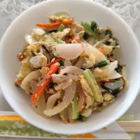 しらす卵塩昆布の野菜炒め| m.rafuさん