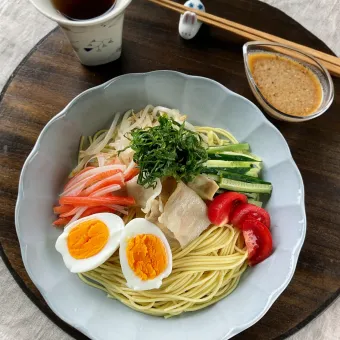 Snapdishの人気料理写真:ねりごま味噌ダレ☆冷やし中華