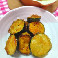 ナスとズッキーニの甘酢照り焼き